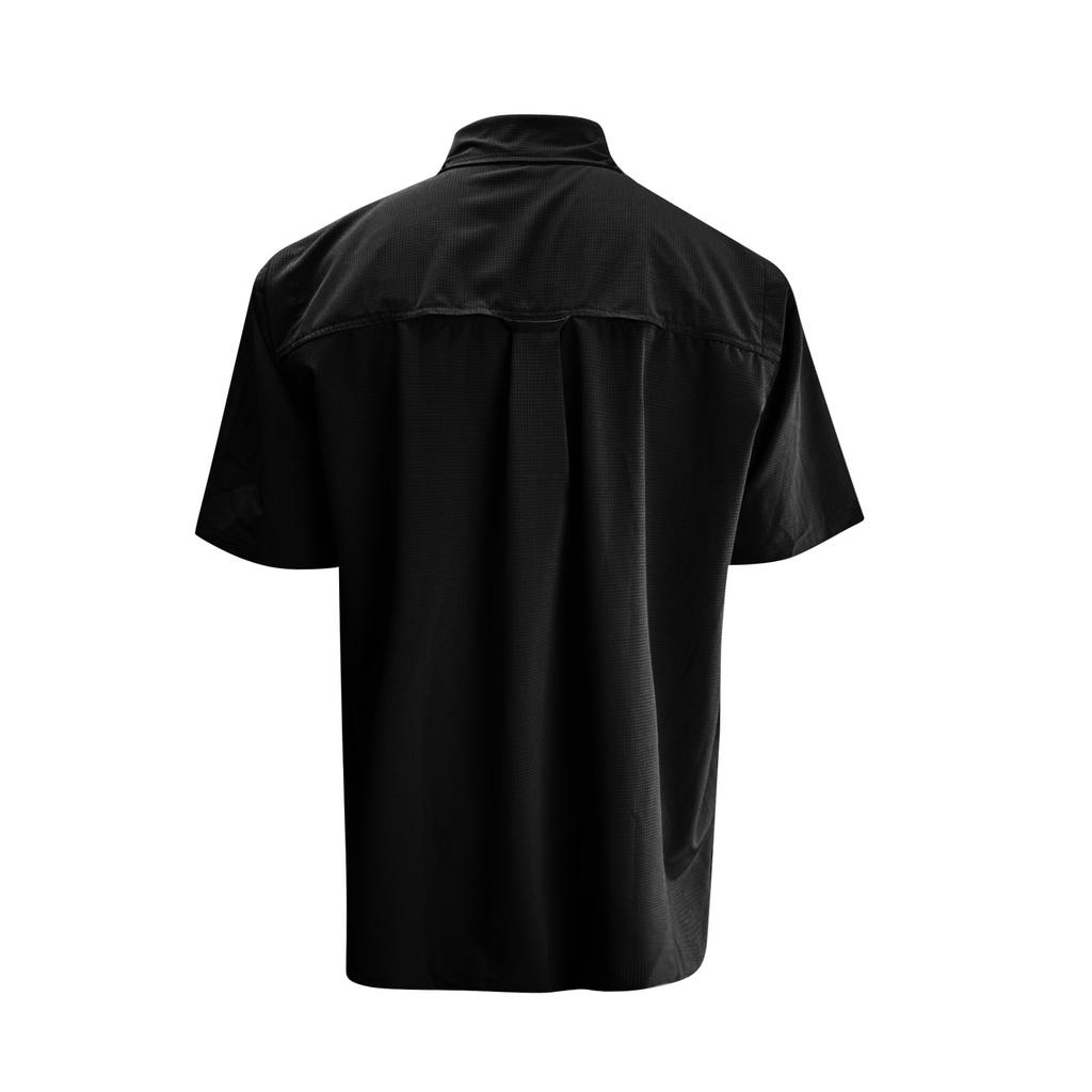 Men's Color Casual Loose Button-Down Collar Short-Sleeved Work Shirt