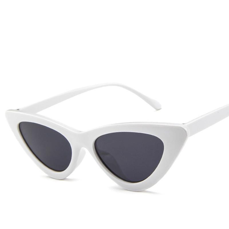 

Stylishy Cat-Eye Sunglasses Women Classic Personalized Sunshade Classic Style Stylish Black Red Small Frame Triangle Female Gafas De Sol as picture