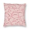 Cute Anime Pink Pig Kwaii Cartoon Square Pillowcase Pillow Cover Cushion Throw Pillow for Home Sofa Living Room