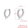 ZHUKOU Classic small hoop earring Cubic zirconia handmade DIY earring clasp hooks Jewelry materials accessories VE1051