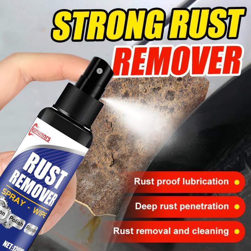 Household rust remover for cleaning and removing rust from metal items such as window sills and hammers.