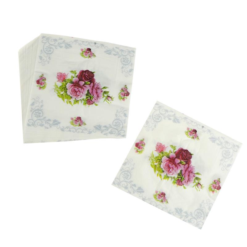 20x Christmas Colour Printing Napkin Paper Tissue Paper Festival Party Tableware