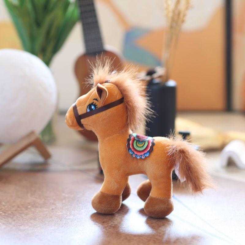 

15Cm Cartoon Cute Simulation Pony Pendant Plush Toy Doll Backpack Pendant Hanging Decoration Accessories Gift For Children A10
