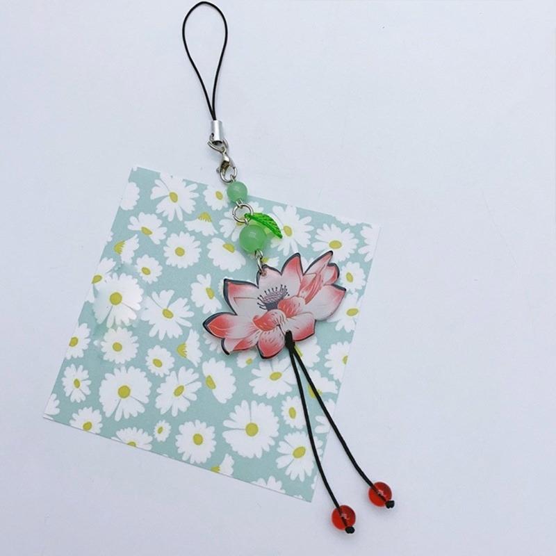 Stylish Butterfly Beaded Mobile Phone Strap Anti-Lost Chain Hangings Jewelry Simple Keycahins for Keys Bags and Phones