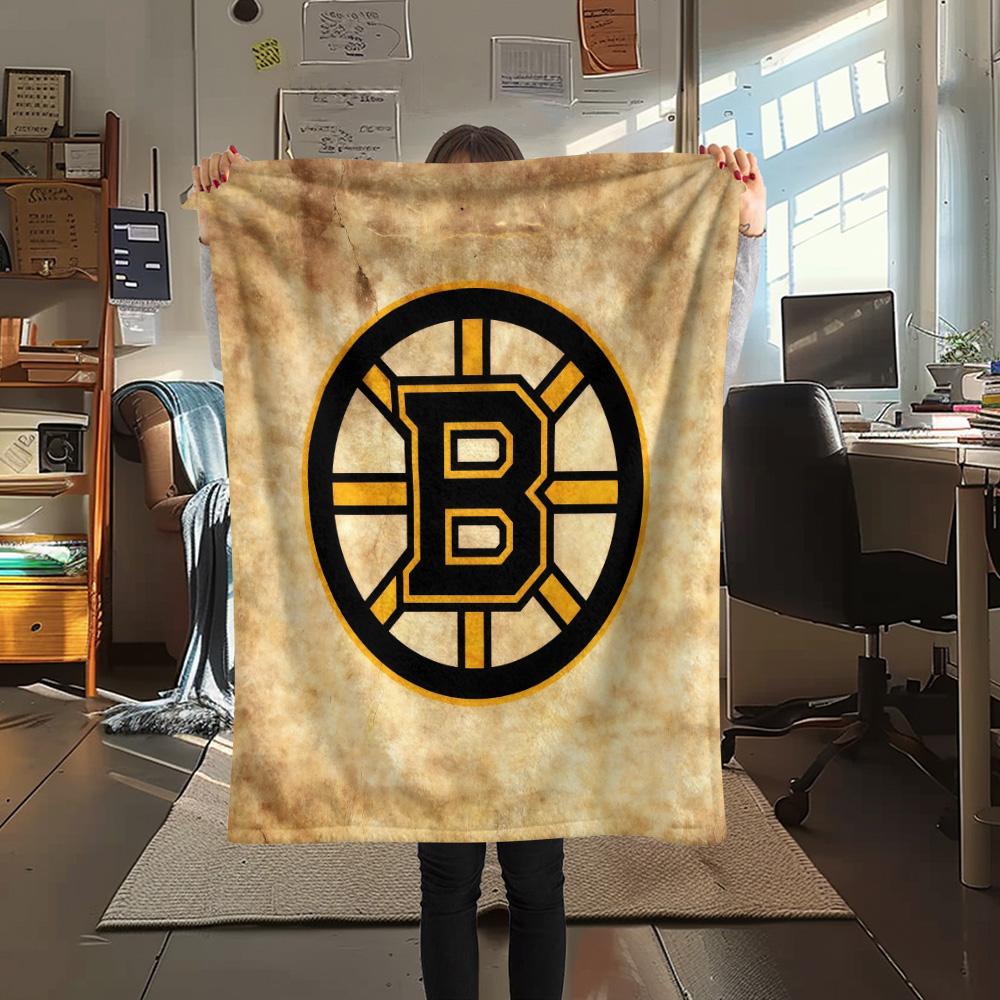 Boston Bruins2 Flannel Blanket, High quality Comfortable for All Seasons, Home Decor, Warmth and Comfort