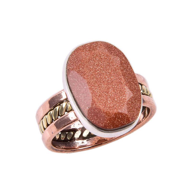 Naturlig solstein edelsten 925 solid sterlingsølv gave totonering S.7 k3p34