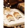 1 Pair Western Style Light Color Patchwork Arrow Multi-Layer Earrings, Niche Design Elegant Earrings