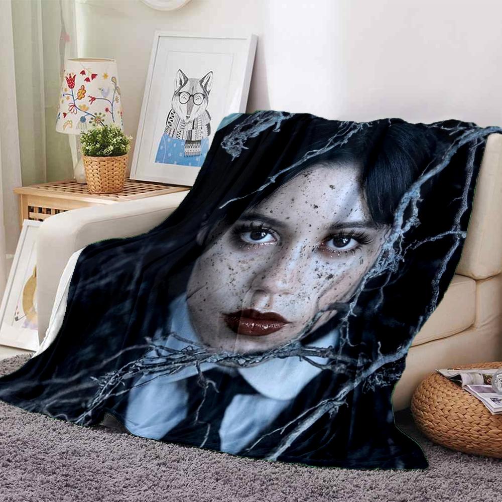 1Pc Ethereal Violinist Shadows Blanket For Couch Bed Plush Cozy Fuzzy Blanket Super Soft Warm Blankets For Fall And Winter 0918164