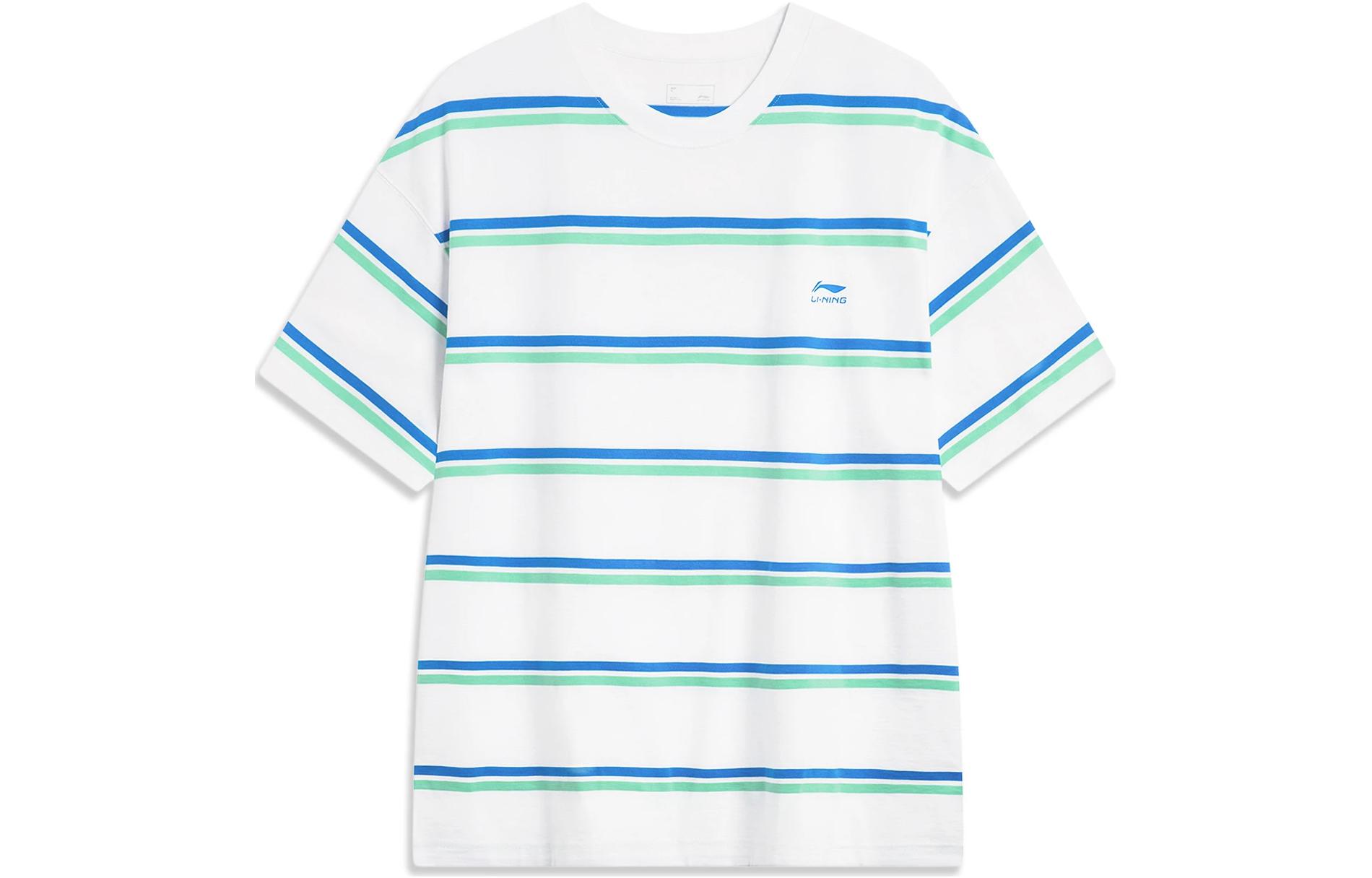 Li Ning Sports Fashion Collection T Shirt Unisex Blue Green AHST597-4 XL