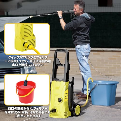 DERASL Self-Priming Hose, Compatible with Kärcher Pressure Washers, Water Hose (10M)