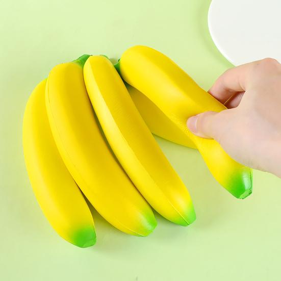 Banana Squeeze Toy Soft Stress Relief Toy for Kids Adults Stretchable Banana Fidget Toy for Concentration And Relaxation at Work School