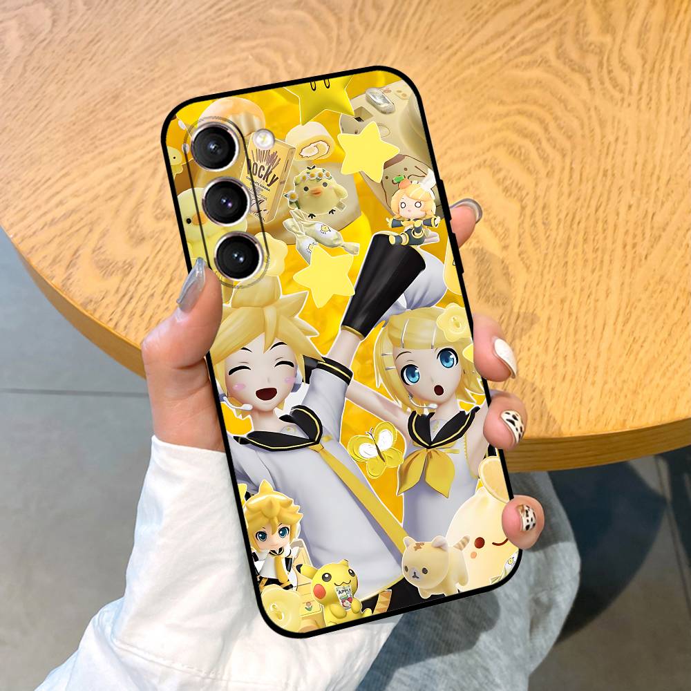 J-KagamineS Rin Len Phone Case Black Ultra-thin Shockproof Case For Samsung S24/S25/S22/S30/Note20/Lite/Ultra/5G/Plus/FE