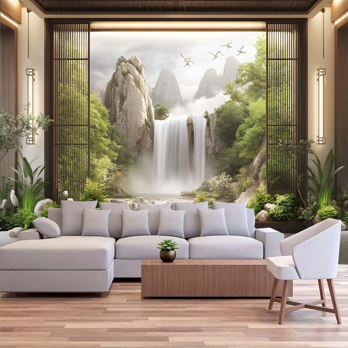 Fendrom Chinese Watercolor Wall Tapestry 75x100