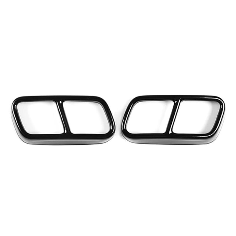 Car Tail Muffler Exhaust Pipe Output Cover Decor Trim For BMW F01 7 Series 730I 740I 750I 760I 2009-2014 Parts Accessories