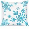 Home Decor Merry Christmas Snowflake Reindeer Throw Pillow Pattern Cushion Cover Suitable For Sofa Bedroom Car Pillow Cover