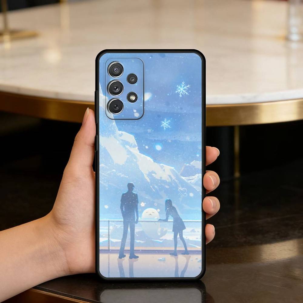 

Sylus Love And Deep Space Phone Case For Samsung Galaxy A73,A72,A71,A70,A53,A52,A51,Soft Silicone Black Cover Samsung a70