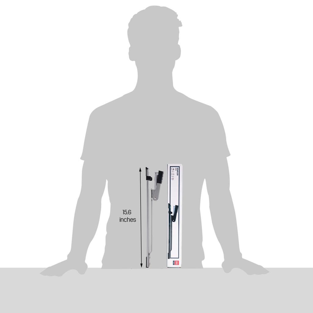 Deli Long Reach Metal Saddle Holds Up To 20 Compatible with for and Silver Stapler, Sheets, No. 3-1M, Bookbinding, Booklets, Pamphlets,