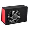 Subwoofer Basspaket, 305mm, 245W RMS, Komplettes Auto-Audio Subwoofer- und Verstärkerpaket, mit bestücktem Gehäuse, integriertem Verstärker und Verkabelungsset, Schlank