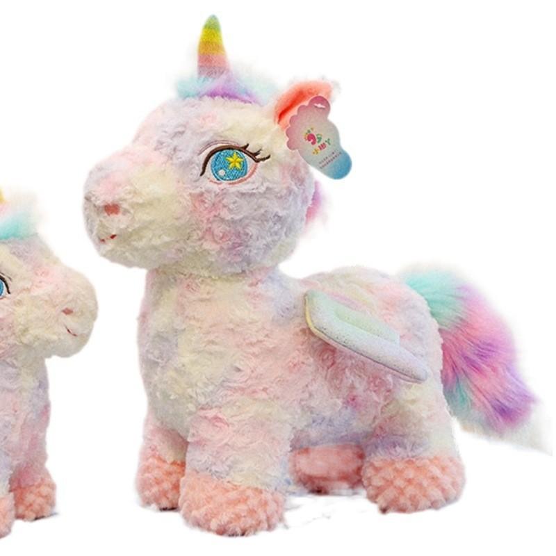 New Gradient Unicorn Doll Plush Toy Creative Pony Doll Girls Birthday Gift Doll