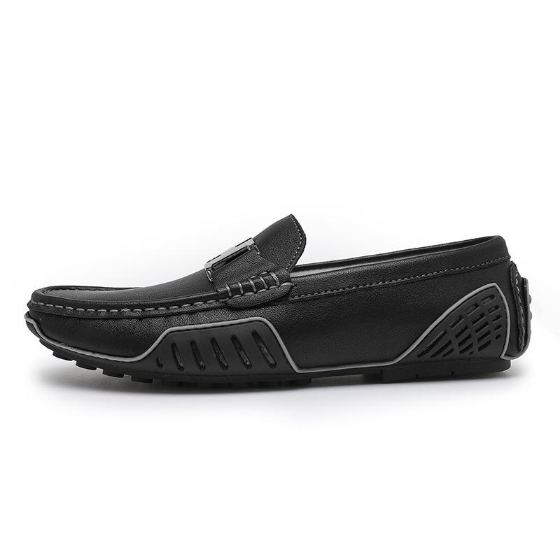 Live Broadcast Explosion Leather Doudou Shoes Spring and Summer Breathable Trend Casual Leather Shoes British One-pedal Driving Large Size Men's Shoes