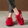 Zhang Linghe same thick-soled track formula racing shoes 2025 new thin-soled red German training shoes women's shoes