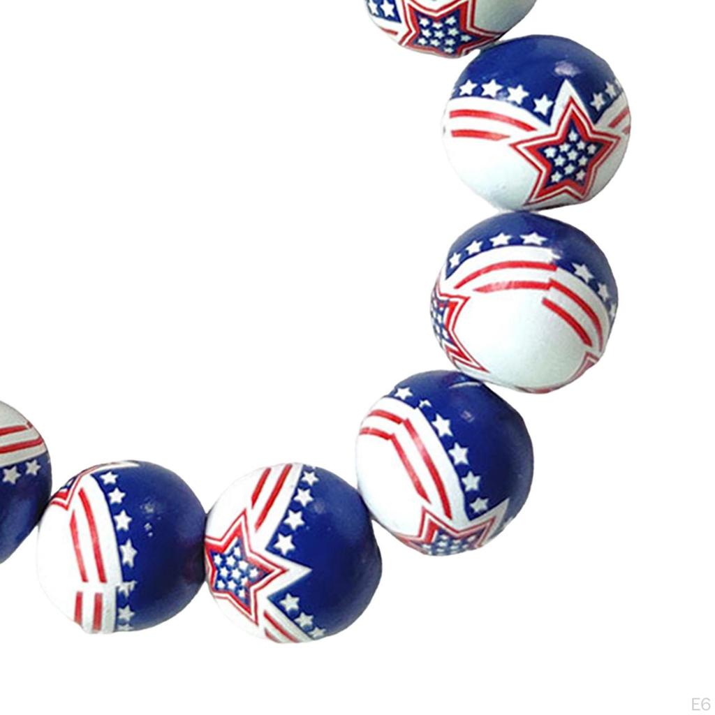 4 iulie Brățară cu margele adulți bijuterii la modă brățară mărgele din lemn Independență