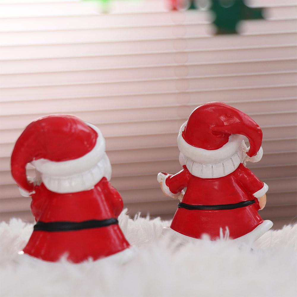 Creative Santa Claus Figurine Resin Miniature Sculpture Santa Claus Statue  Party