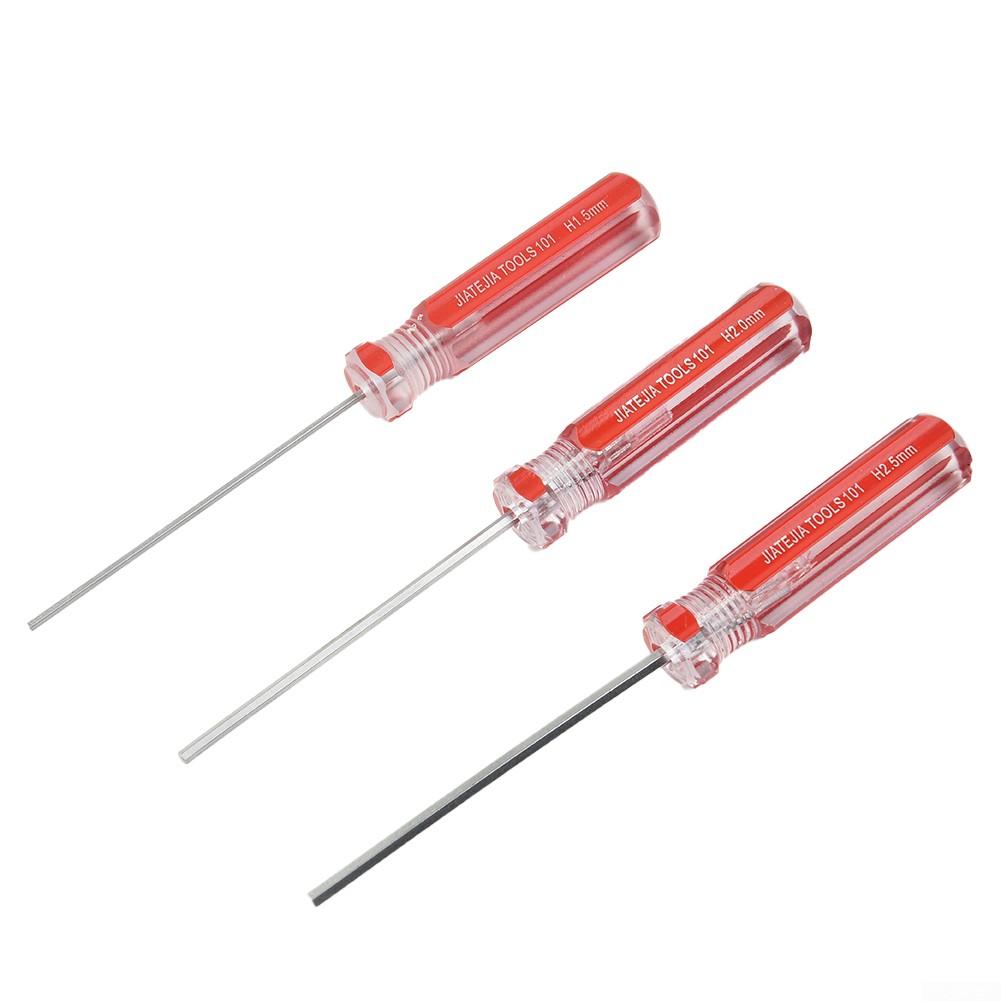 Models Hexagon Screwdriver Silver+Red Single Flat Head Hex Toys
