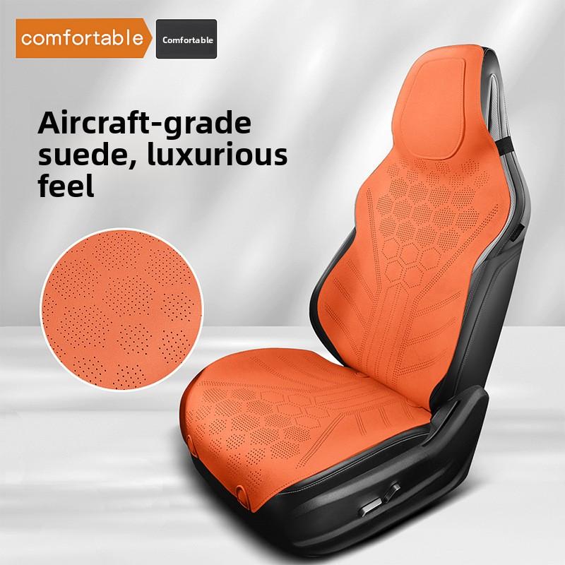 Universal All Seasons Car Seat Cover Breathable Perforated Suede Seat Anti-slip Protective Cushions Luxury Car Suede Seat Cover