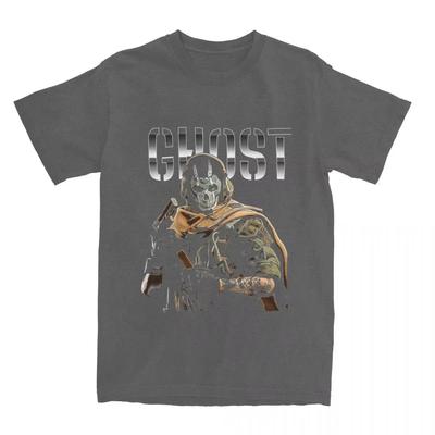 Call of Duty Ghost MW2 T-shirt Męski Damski Odzież Okrągły Dekolt Krótki Rękaw Top Modny Streetwear Casualowy Letni Overd Tee#Kolor(1)