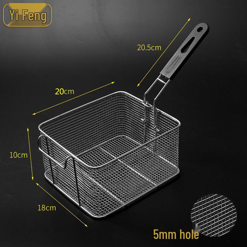 304 Stainless Steel Frying Basket for Electric Fryer - Oil Control, Thickened Design for Frying Skewers and French Fries