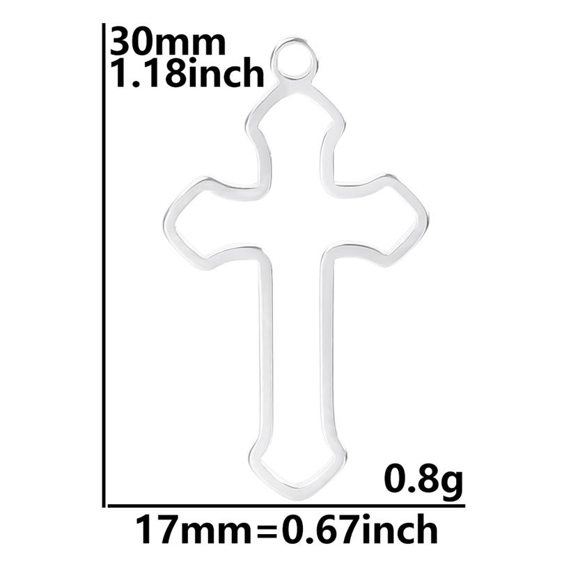 

6pcs No Fade Wing Angel Ankh Cross Pendant Stainless Steel Charms For Jewelry Making Supplies Handmade Necklace Earring Material