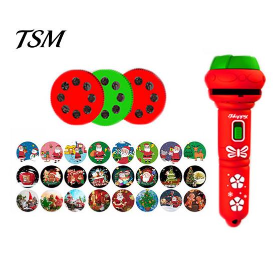 Simple Playback Projector Toy for Kids Christmas Children with 24 Slide Shows Simulation Projection Flashlight Luminous Entertaining Bedtime красный