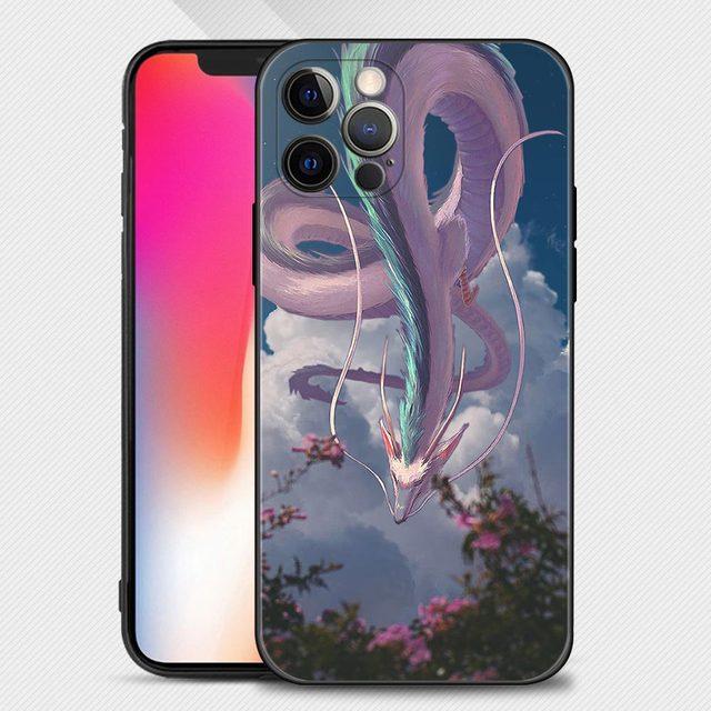 Capa de telefone para iPhone 14 13 12 11 Pro Max Mini Xs Max Xr X 7 8 Plus 6s Capa de silicone macia Fundas Anime A Viagem de Chihiro