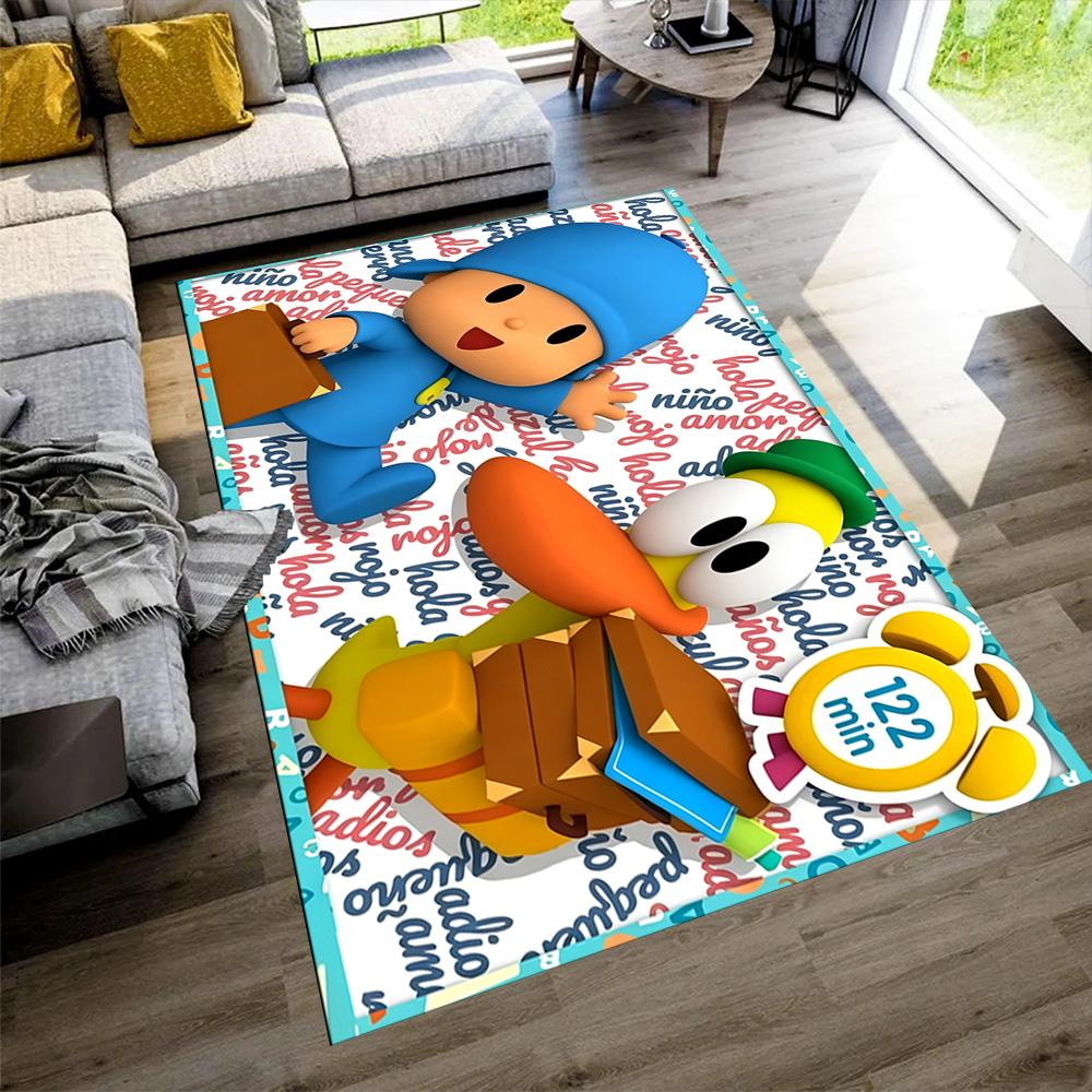 Pocoyo Floor Rug Office Rug Suitable for Balcony Bedrooms Foyer Game Room Antislip Carpet Anime Office Decor