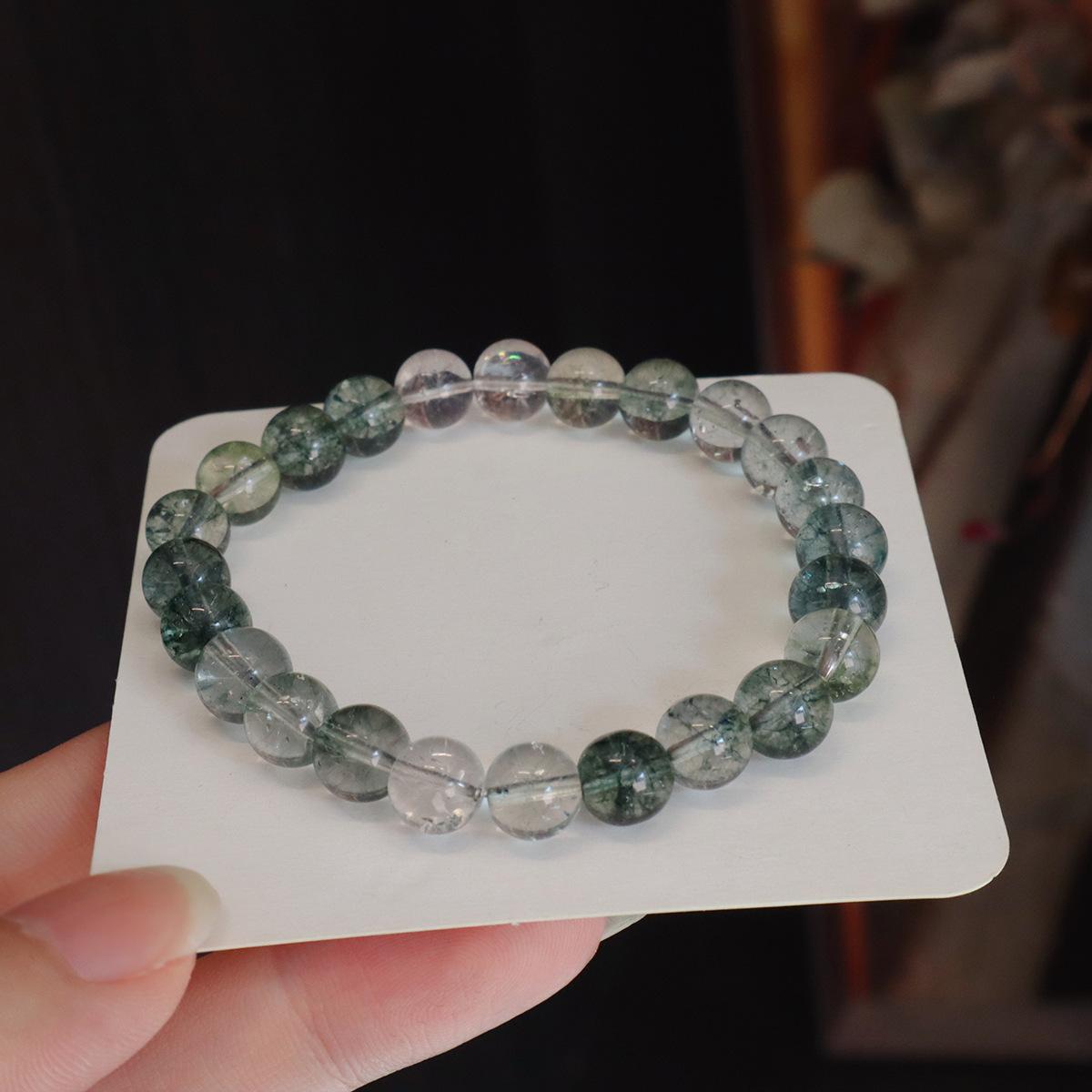 Green Ghost Beaded Bracelet Natural Strawberry Crystal Bracelet Bangles Women Fashion Jewelry accessories Gift