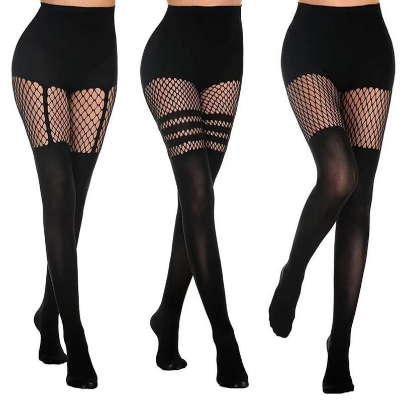 Hot Selling Women's Long Sexy Fishnet Stockings Fish Net splice Web Pantyhose Lingerie tights Thigh High Stocking