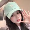 Embroidered Baseball Cap Women'S Spring And Summer Versatile Curved Brim Soft Top Showing Face Little Couple Peaked Cap