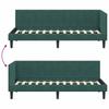 L Shaped Bed Frame with Headboard Dark Green 80 Cm X 200 Cm Velvet