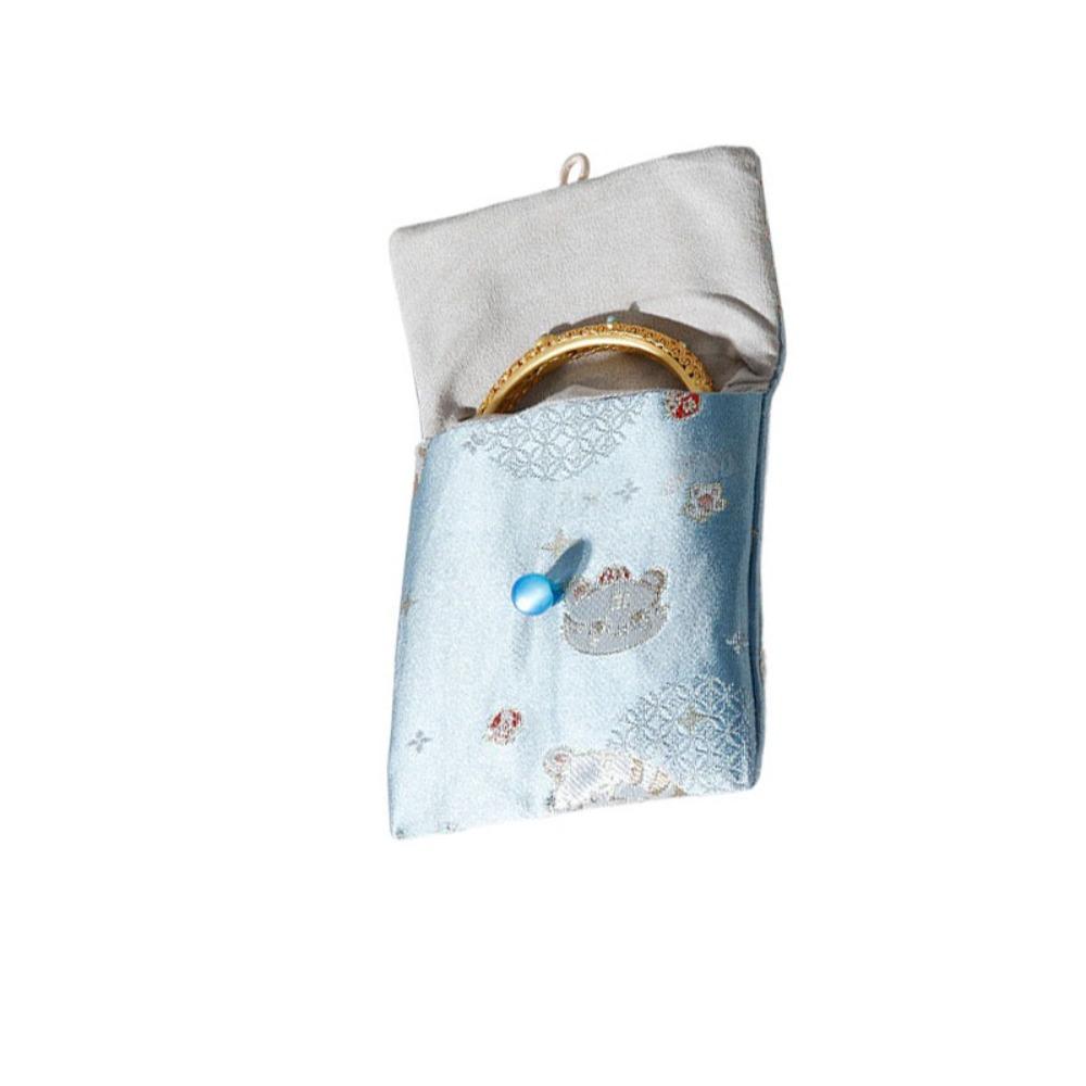 Embroidered Flowers Jewelry Packing Bag Rings Necklace Jewelry Holder Earrings Storage Case  Travel