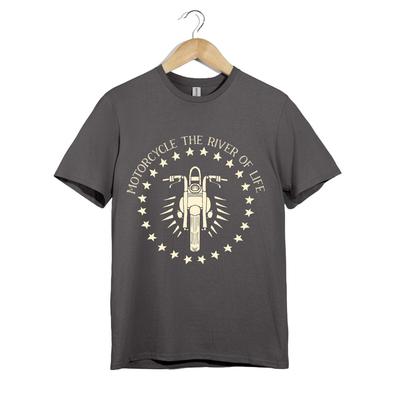Motorrad Biker T-Shirt – The River of Life Rider T-Shirt Vintage Chopper Geschenk