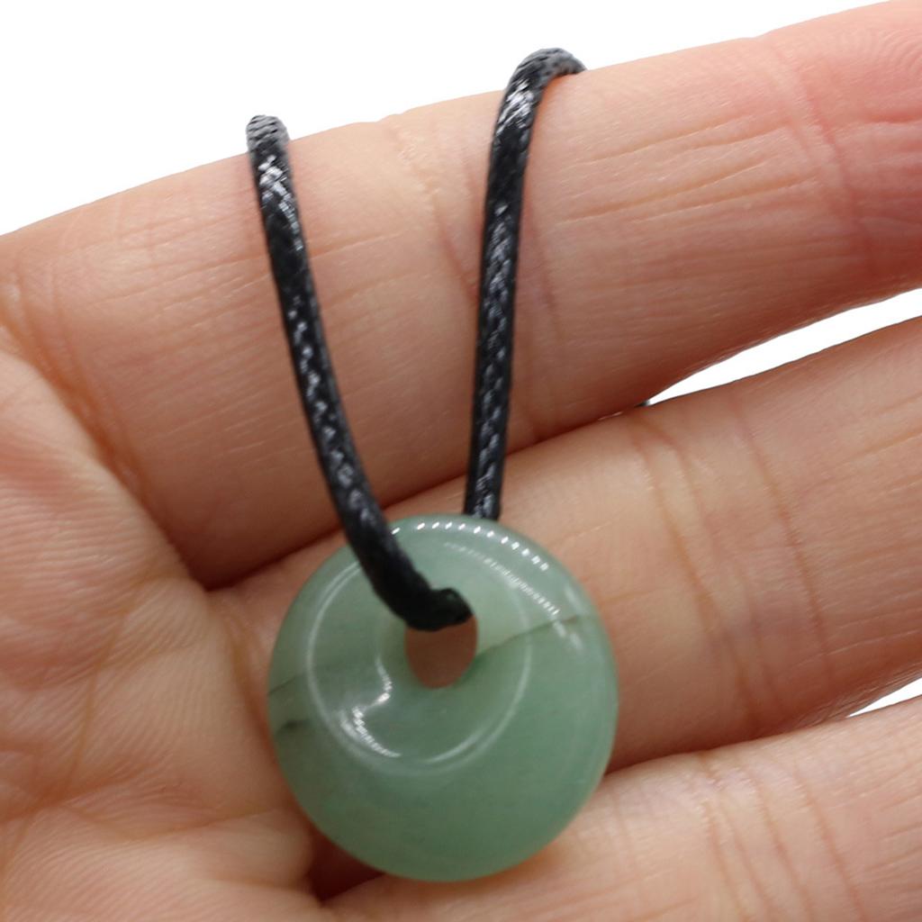 Natural Stone Pendant Necklace Round Shape Crystal Tiger Eye Agates For Women Men Jewelry Making Necklace Charm Gift