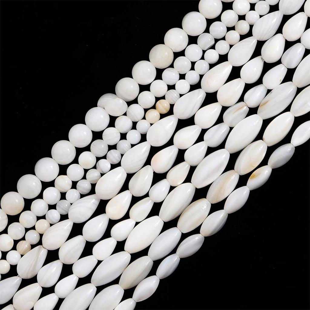 34-115 Stück Natürliche Süßwasser-Schalentiere Perlen Tropfen Ellipse Runde Perlen für DIY Halskette Armband Ohrringe Schmuckherstellung