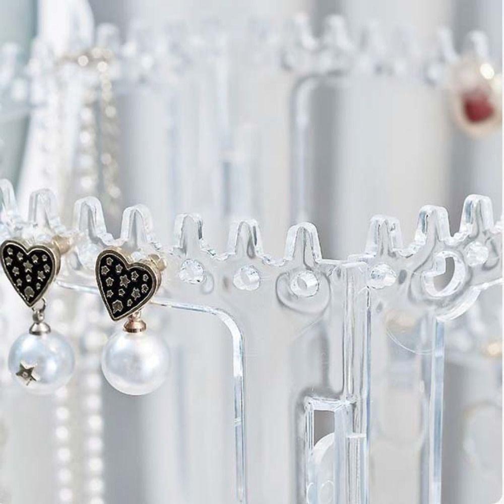 Large Capacity Necklaces Rings Holder Rotating Jewelry Storage Box Jewelry Display Rack Shop Store