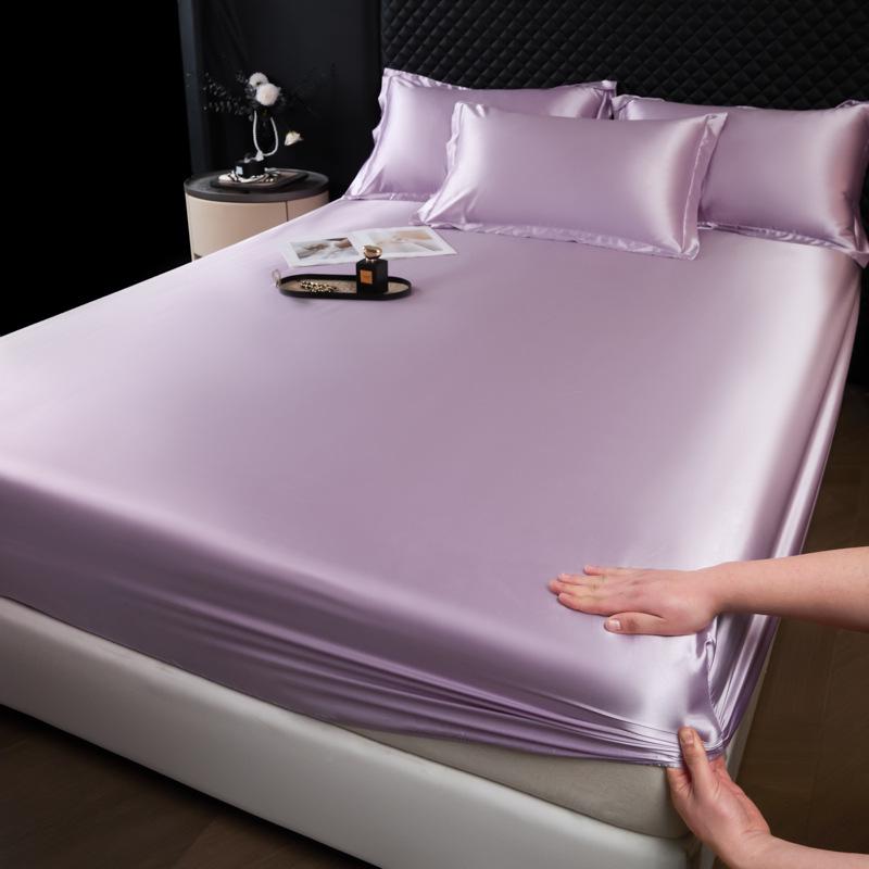 Lenzuolo con angoli in Pura Seta di Gelso Pesante 30 Momme, Copriletto Singolo e Protezione Materasso in Tencel