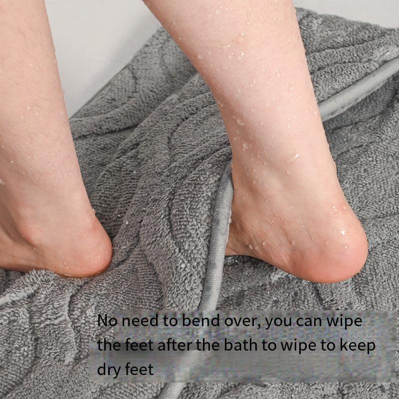 New Product: Shumian Velvet Jacquard Bathroom Quick Drying Floor Mat Shower Room Household Door Non Slip Wiping Foot Mat