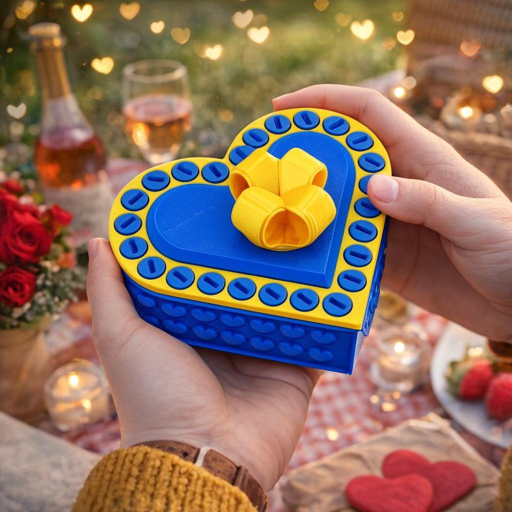 8 Cm Annoying Gift Box Heart Shaped 3 D Printed Box Unique Prank Screw Box Party Supplies