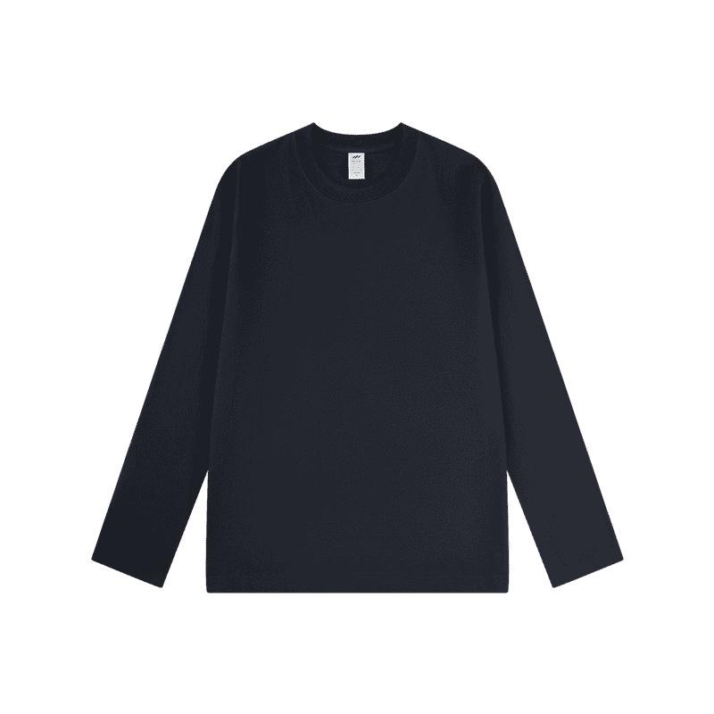 Women's Pure Cotton Long-Sleeve T-Shirt, Solid Color, Loose Fit, Ideal for Spring/Autumn; Casual, Versatile Base Layer.