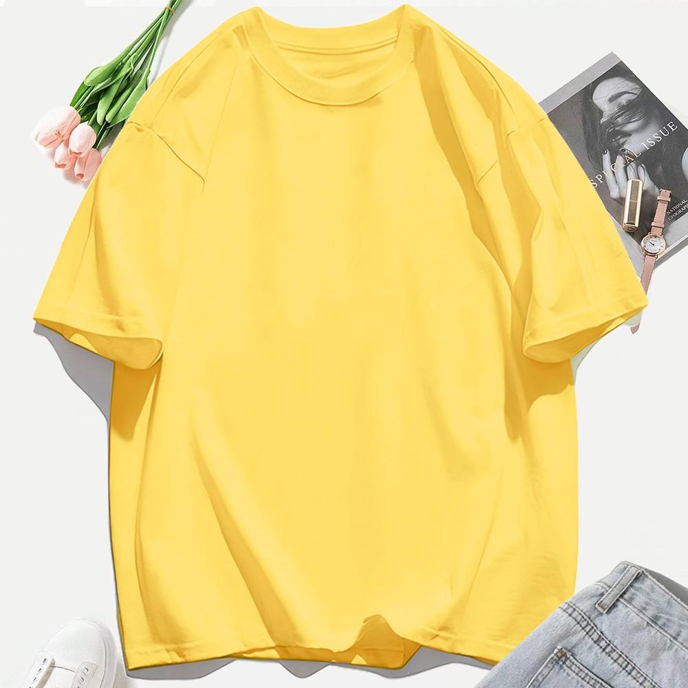 Solid Color Summer Woman Basic T-Shirt Comfortable Oversize Short Sleeve O-Neck Cotton T Shirts Y2K Trendy Women