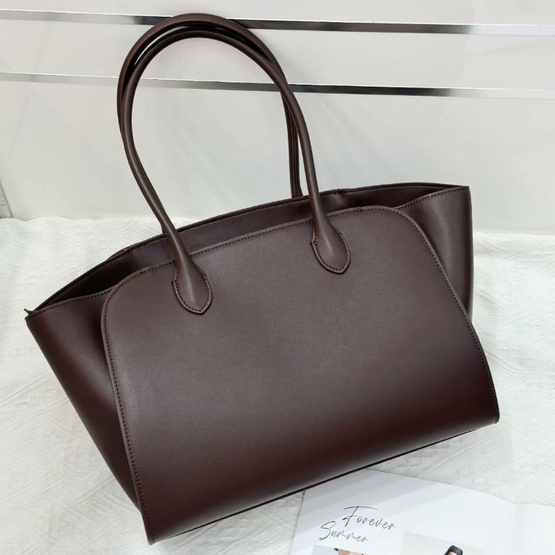 Kendou Same THE * Marlo Cowhide Old Money Wind Handbag Shopping Bag Tote Big Bag Underarm Briefcase